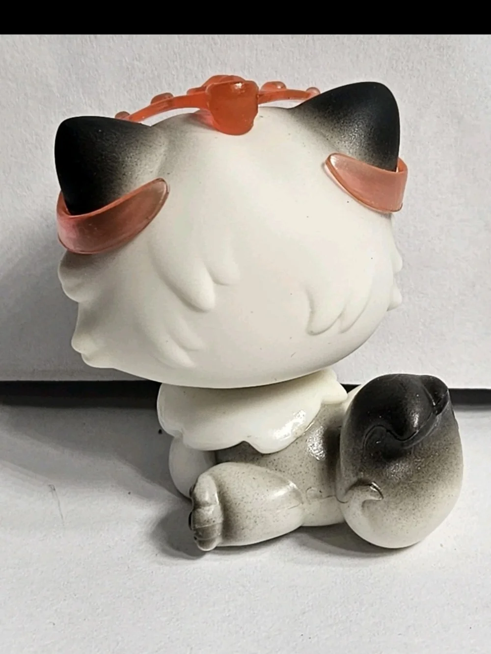 Littlest Pet Shop LPS #60 Persian Cat Black White Blue Eyes W/crown Rare Hasbro